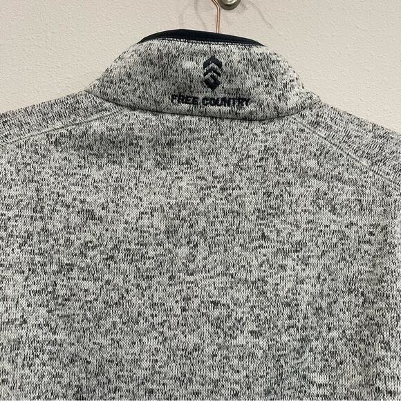 Free Country Men’s Sweater Vest Pumice Gray Fleece  Full Zip w/ Pockets - Medium - Picture 5 of 10